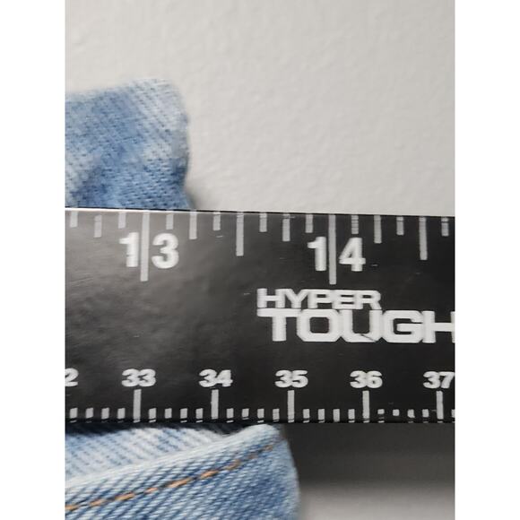 Denim Blvd Distressed Jean Mini Skirt Women's NWOT Belted - Picture 3 of 8